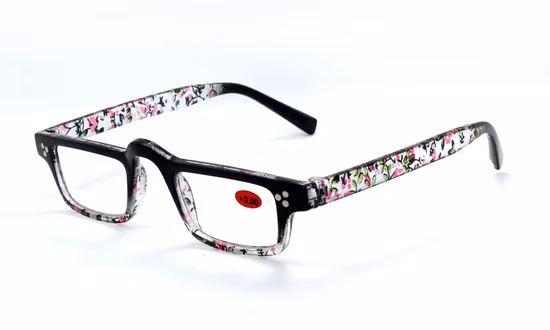 Oblato Oval Frame Metal Padrão Templos Dobradiça de Primavera Moda Feminina Óculos de Leitura